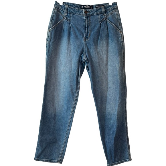Hollister Women’s Ultra High-Rise Pleated‎ Mom Vintage Stretch Jeans  Sz 13 - Picture 1 of 6
